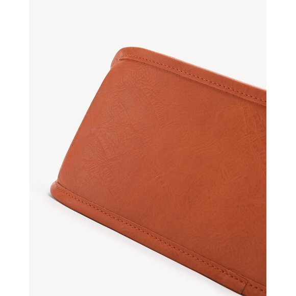 Newbella Women's Orange Soft PU Leather Stylish Tote Hobo Purses with Zipper - Picture 7 of 7